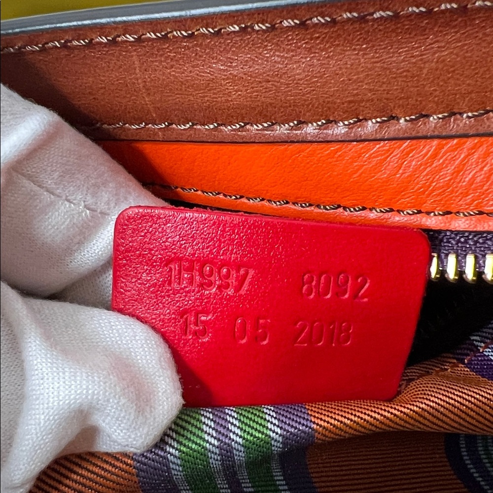 ETRO Brown Paisley Crossbody Bag with Orange Trim, Purple Tassel Like New - Picture 16 of 17
